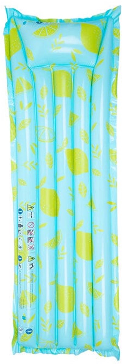 Lime | Blauw/Geel Luchtbed Basic - Blauw/Geel